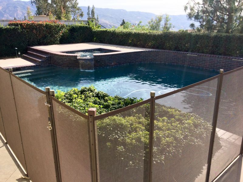 Mesh Pool Fence Construction detail